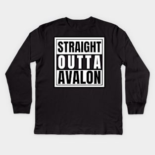 Straight Outta Avalon Supernatural Fairy Fairies Other Dimension Oz Kids Long Sleeve T-Shirt